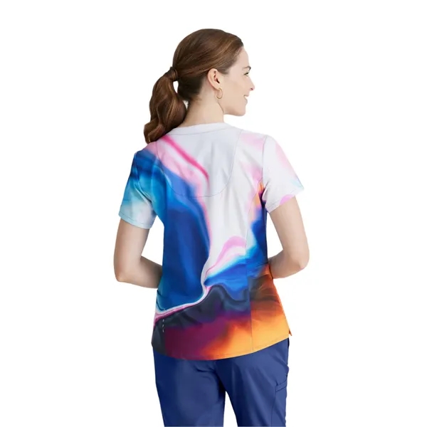 Barco ONE 4-Pocket V-Neck Fashion Print Top for Women- Medical Scrub... from ASI 86018 Scrub Authority / Uniform Stores