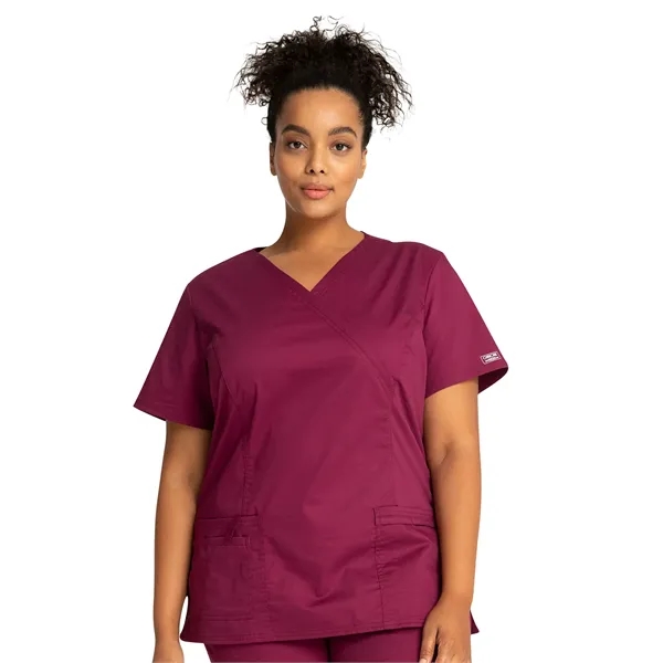 Workwear Premium Core Stretch Mock Wrap Top... from ASI 86018 Scrub Authority / Uniform Stores