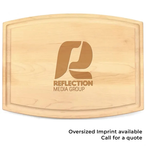 9" x 12 3/4" x 3/4" maple cutting board with juice... from ASI 74601 Calico