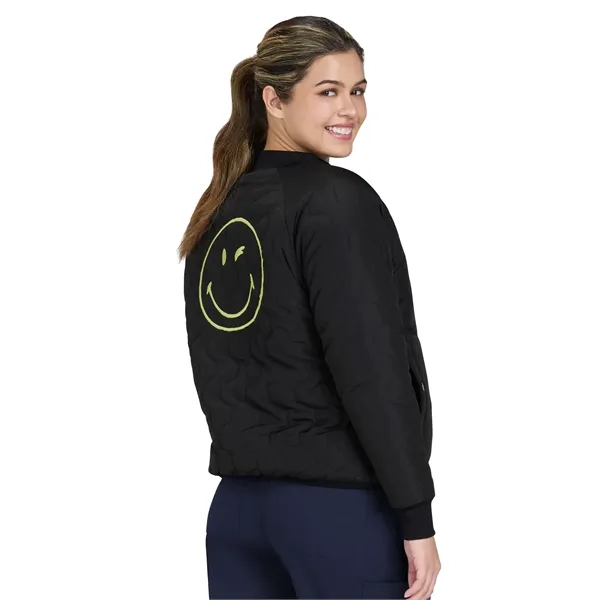 Smiley World - Women's Four-Pocket Reversible Jacket... from ASI 86018 Scrub Authority