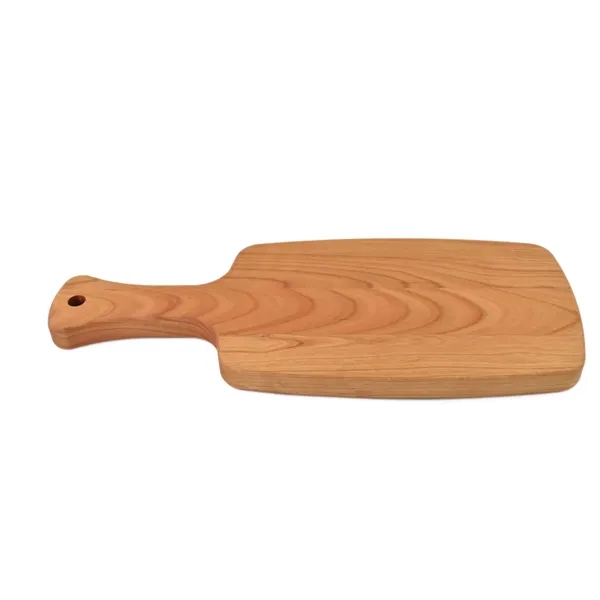 6" x 14.5" x 3/4" cherry wood paddle-shaped cutting board with... from ASI 74601 Calico