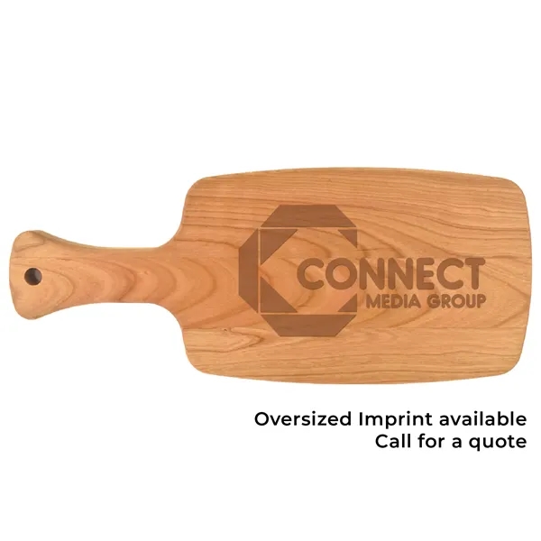 6" x 14.5" x 3/4" cherry wood paddle-shaped cutting board with... from ASI 74601 Calico