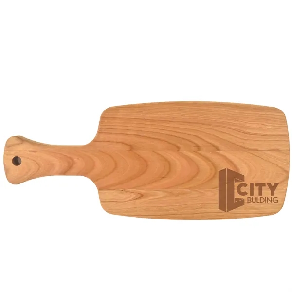 6" x 14.5" x 3/4" cherry wood paddle-shaped cutting board with... from ASI 74601 Calico