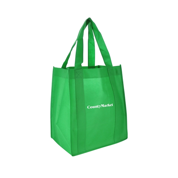 13" x 15" 80 GSM non-woven polypropylene shopping tote with 10"... from ASI 90807 Tekweld