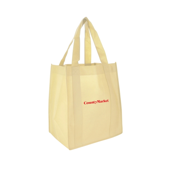 13" x 15" 80 GSM non-woven polypropylene shopping tote with 10"... from ASI 90807 Tekweld