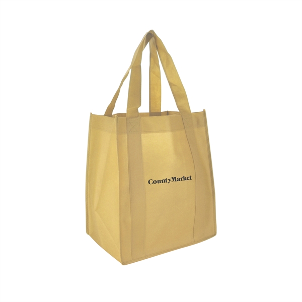 13" x 15" 80 GSM non-woven polypropylene shopping tote with 10"... from ASI 90807 Tekweld