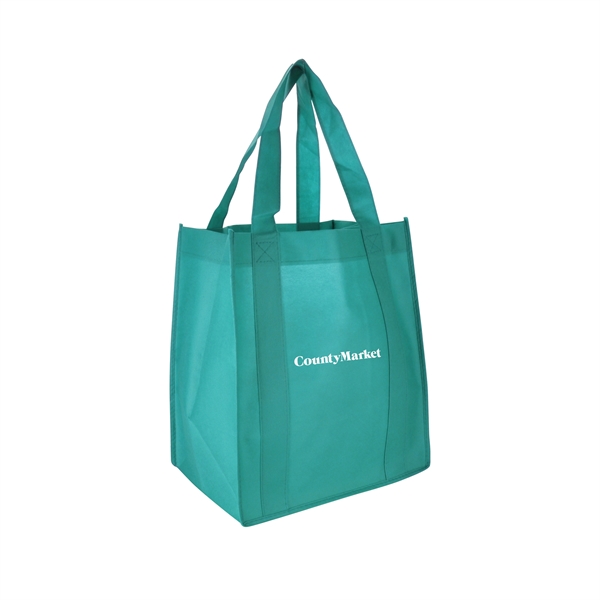 13" x 15" 80 GSM non-woven polypropylene shopping tote with 10"... from ASI 90807 Tekweld