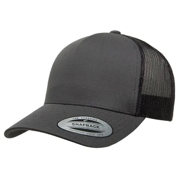 Yupoong 6506 YP Classics Five-Panel Retro Trucker Hat with leatherette patches... from ASI 74601 Calico