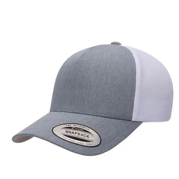 Yupoong 6506 YP Classics Five-Panel Retro Trucker Hat with leatherette patches... from ASI 74601 Calico