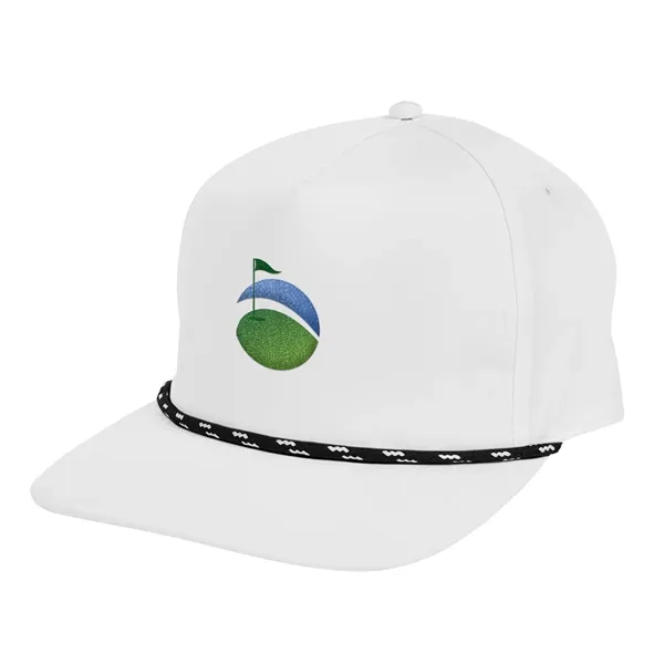 Cap with a 5-panel design, mid-profile, adjustable plastic snapback closure, structured... from ASI 61125 Hit Promotional Products / Hit®