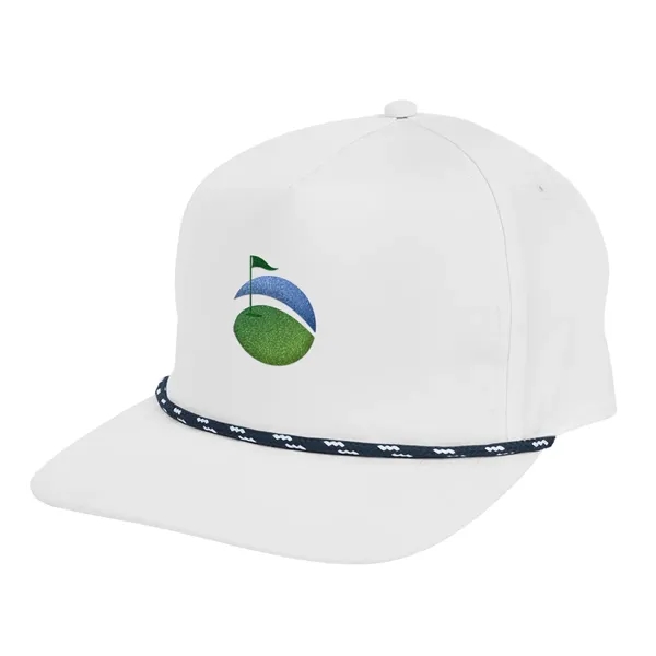 Cap with a 5-panel design, mid-profile, adjustable plastic snapback closure, structured... from ASI 61125 Hit Promotional Products / Hit®