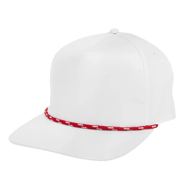 Cap with a 5-panel design, mid-profile, adjustable plastic snapback closure, structured... from ASI 61125 Hit Promotional Products / Hit®