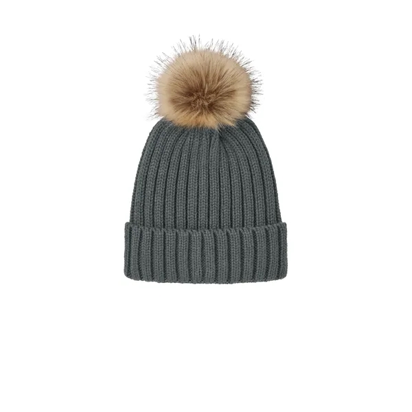 Port Authority Faux Fur Pom Beanie... from ASI 84863 SanMar