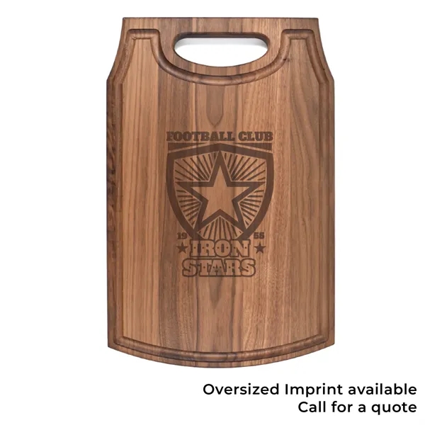 10 1/2" x 17 1/2" x 3/4" walnut cutting board with... from ASI 74601 Calico