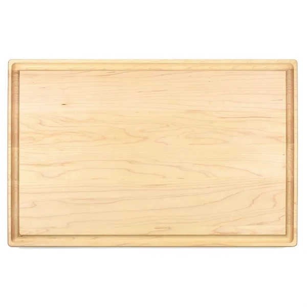11" x 17" x 1" maple wood cutting board with all-around... from ASI 74601 Calico