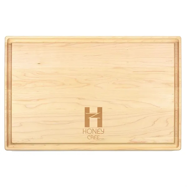 11" x 17" x 1" maple wood cutting board with all-around... from ASI 74601 Calico