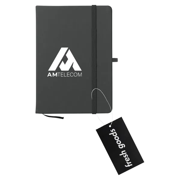 80 page lined notebook with bookmark, strap closure and pen loop;... from ASI 61125 Hit Promotional Products / Hit®