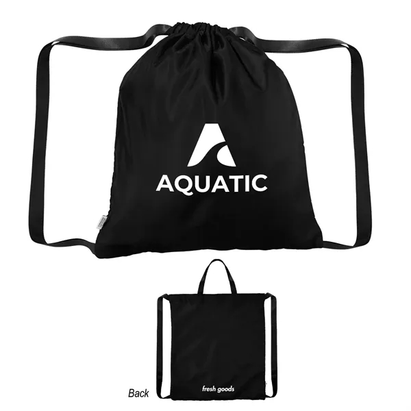 16" x 15" rPET drawstring tote bag with a Fresh Goods... from ASI 61125 Hit Promotional Products / Hit®