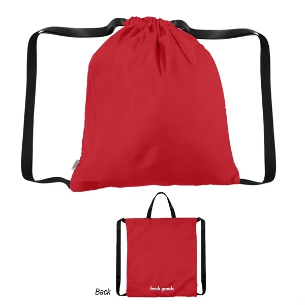 16" x 15" rPET drawstring tote bag with a Fresh Goods... from ASI 61125 Hit Promotional Products / Hit®