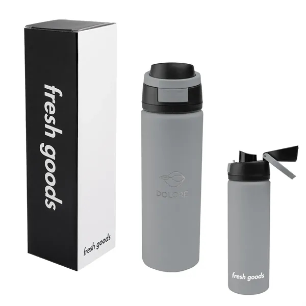 Fresh Goods 24 Oz. Pop Sip Recycled Stainless Steel Bottle... from ASI 61125 Hit Promotional Products / Hit®