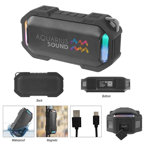 Wireless speaker with high-definition Bluetooth technology and LED lights.... from ASI 61125 Hit Promotional Products / Hit®