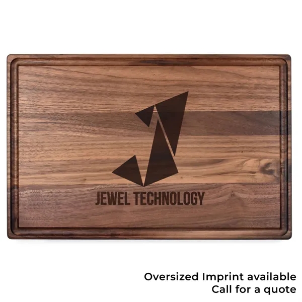 11" x 17" x 1" rectangular walnut cutting board with all-around... from ASI 74601 Calico