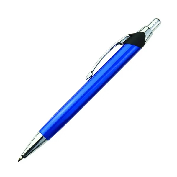 Aluminum click-action ballpoint pen with chrome trim.... from ASI 84592 St Regis Group