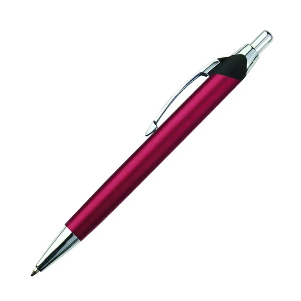 Aluminum click-action ballpoint pen with chrome trim.... from ASI 84592 St Regis Group