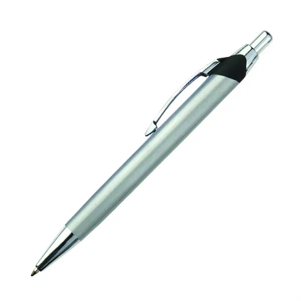 Aluminum click-action ballpoint pen with chrome trim.... from ASI 84592 St Regis Group