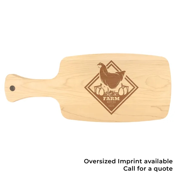 6" x 14.5" x 3/4" maple paddle-shaped cutting board with handle.... from ASI 74601 Calico