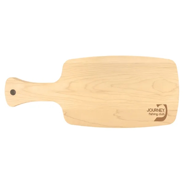 6" x 14.5" x 3/4" maple paddle-shaped cutting board with handle.... from ASI 74601 Calico