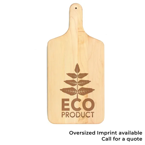 8" x 17" x 3/4" paddle-shaped maple cutting board with 4"... from ASI 74601 Calico