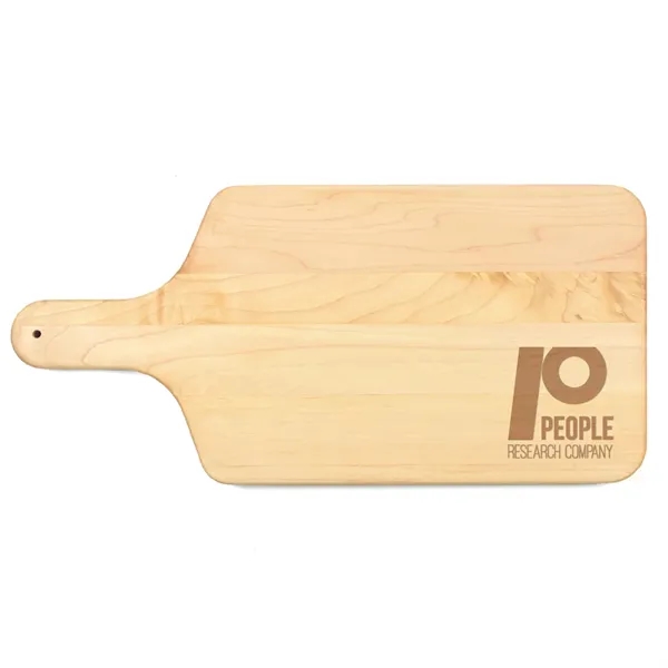 8" x 17" x 3/4" paddle-shaped maple cutting board with 4"... from ASI 74601 Calico