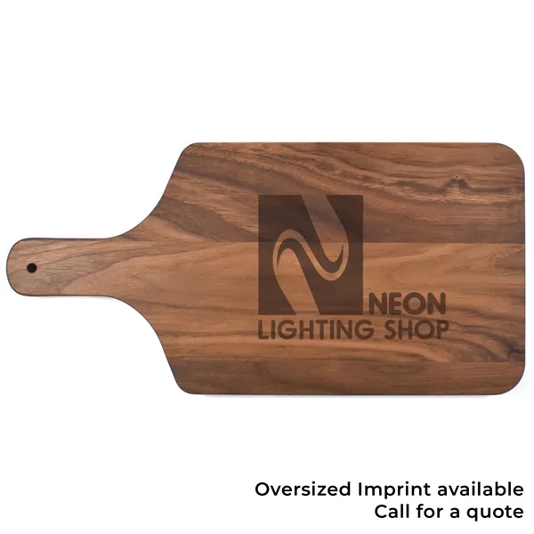 8" x 17" x 3/4" paddle-shaped walnut cutting board with 4"... from ASI 74601 Calico