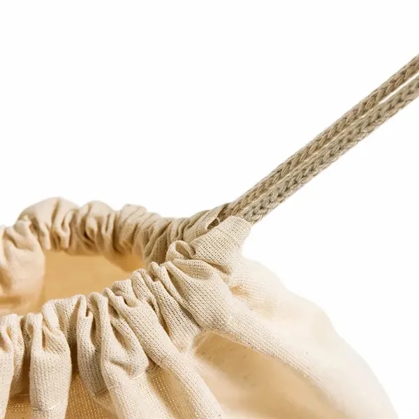 Eco-friendly cotton drawstring backpack with zippered front pocket, perfect for school,... from ASI 67557 LimeLight Ent