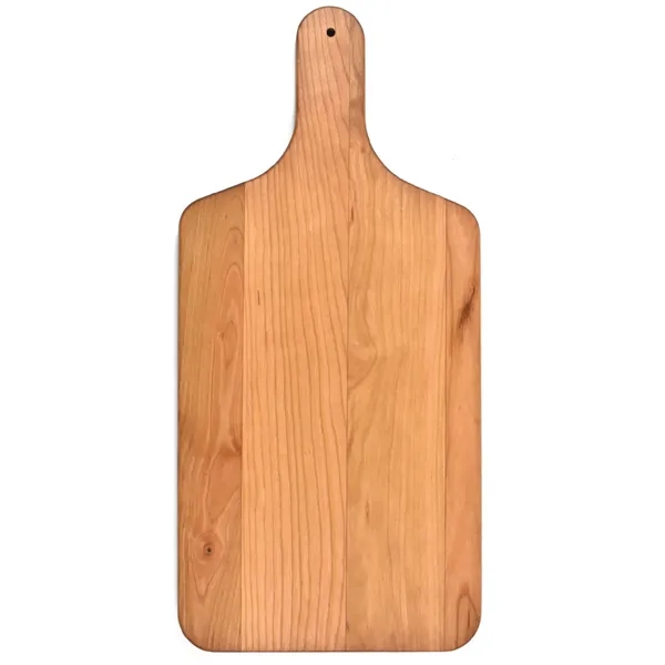 8" x 17" x 3/4" paddle-shaped cherry wood cutting board with... from ASI 74601 Calico