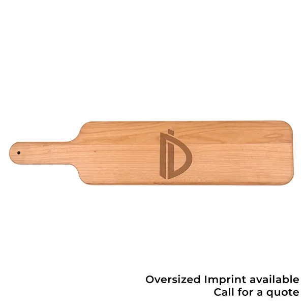 4 1/2" x 20" x 3/4" paddle-shaped cherry wood cutting board... from ASI 74601 Calico