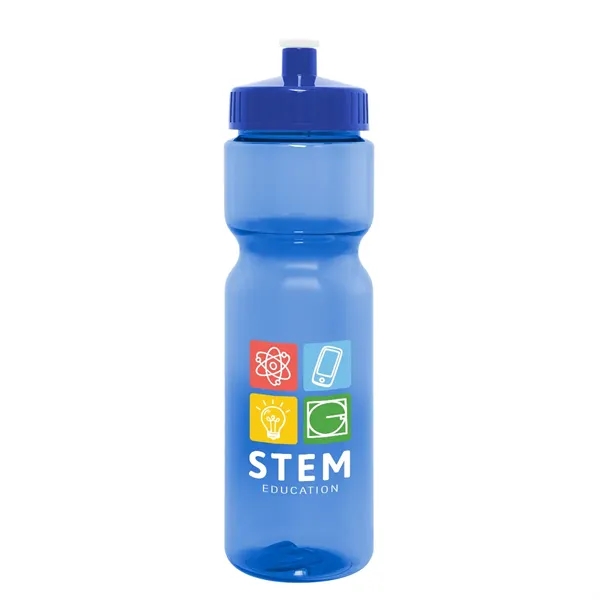 28 oz. PET bottle with screw-on, spill-resistant push pill lid.... from ASI 61125 Hit Promotional Products / Hit®
