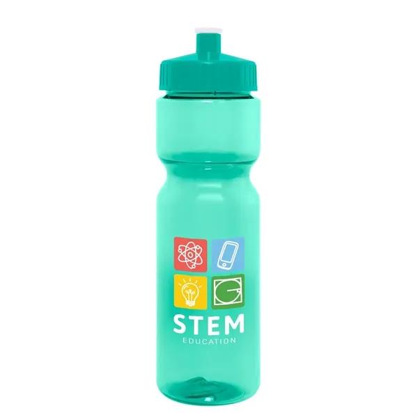 28 oz. PET bottle with screw-on, spill-resistant push pill lid.... from ASI 61125 Hit Promotional Products / Hit®
