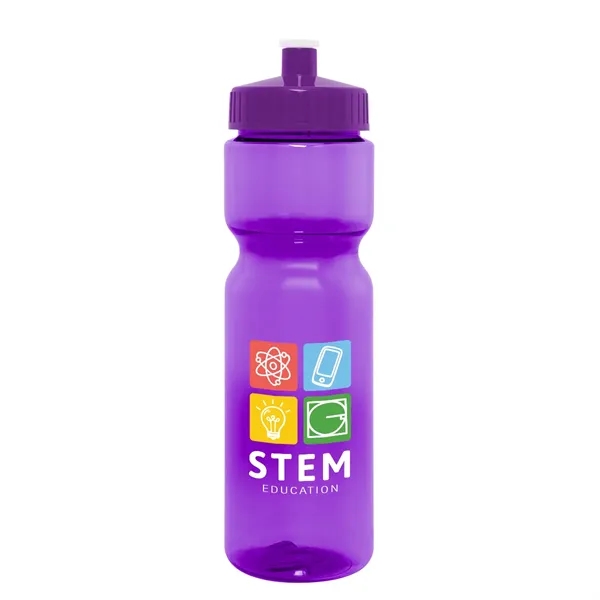 28 oz. PET bottle with screw-on, spill-resistant push pill lid.... from ASI 61125 Hit Promotional Products / Hit®