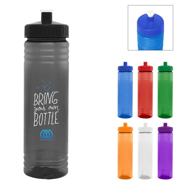 24 oz. PET sports bottle with screw-on, spill-resistant push pull lid.... from ASI 61125 Hit Promotional Products / Hit®