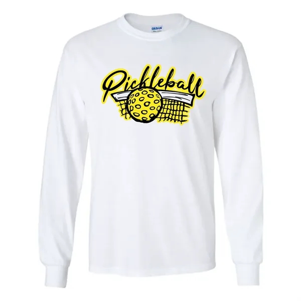 White long sleeve white t-shirt with double needing stitching, includes shoulder-to-shoulder... from ASI 31260 AdCapitol