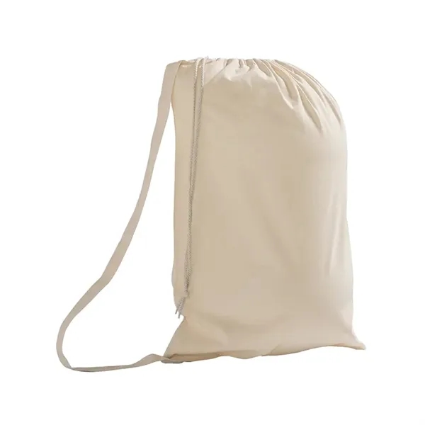 Durable cotton canvas laundry bag with drawstring and shoulder strap-ideal for... from ASI 67557 LimeLight Ent