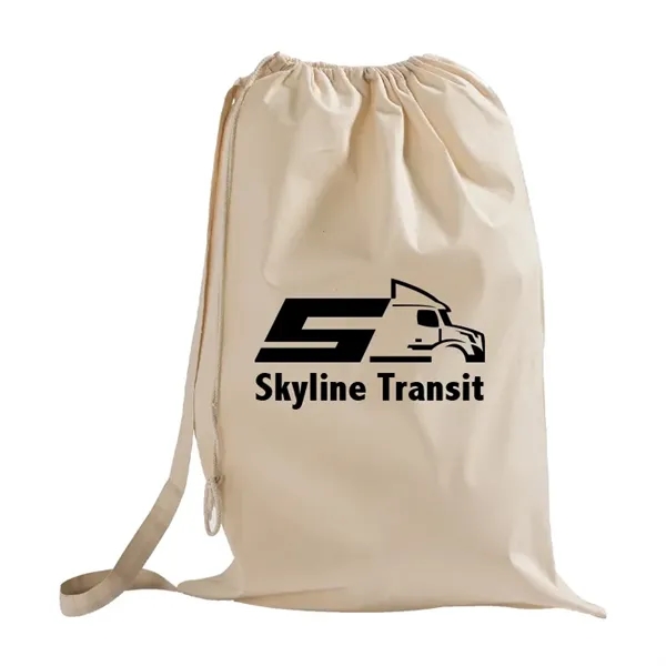 Durable cotton canvas laundry bag with drawstring and shoulder strap-ideal for... from ASI 67557 LimeLight Ent
