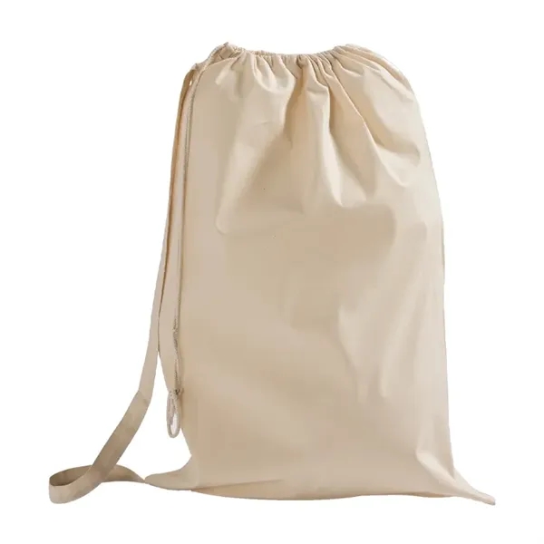 Durable cotton canvas laundry bag with drawstring and shoulder strap-ideal for... from ASI 67557 LimeLight Ent