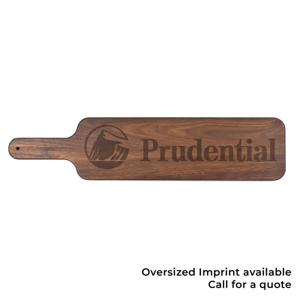 4 1/2" x 20" x 3/4" paddle-shaped walnut cutting board with... from ASI 74601 Calico