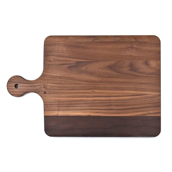 10 1/2" x 16" x 3/4" paddle-style walnut wood cutting board... from ASI 74601 Calico