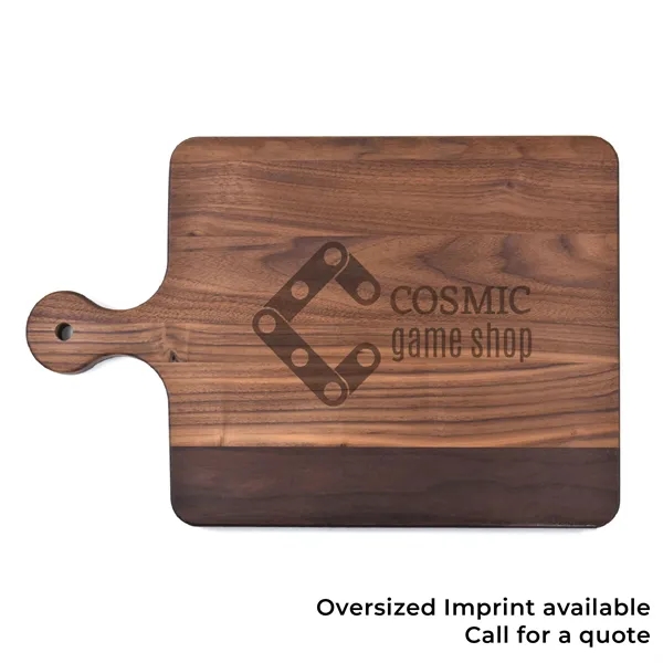 10 1/2" x 16" x 3/4" paddle-style walnut wood cutting board... from ASI 74601 Calico