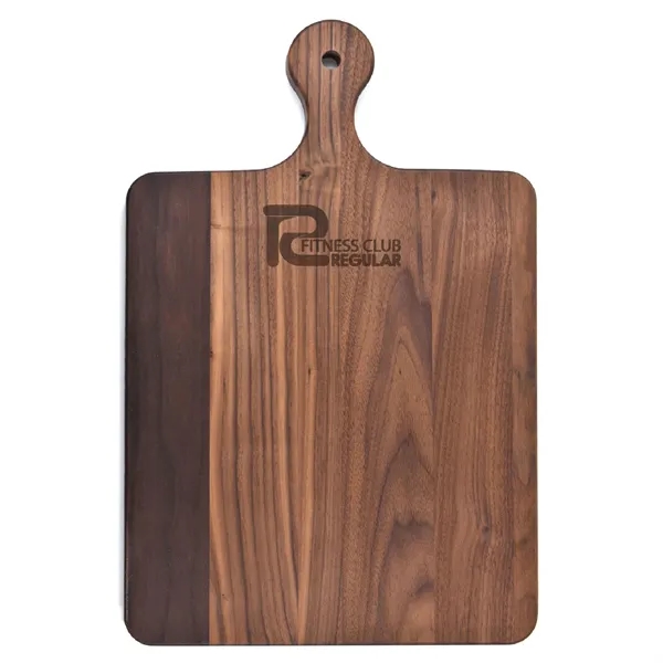 10 1/2" x 16" x 3/4" paddle-style walnut wood cutting board... from ASI 74601 Calico