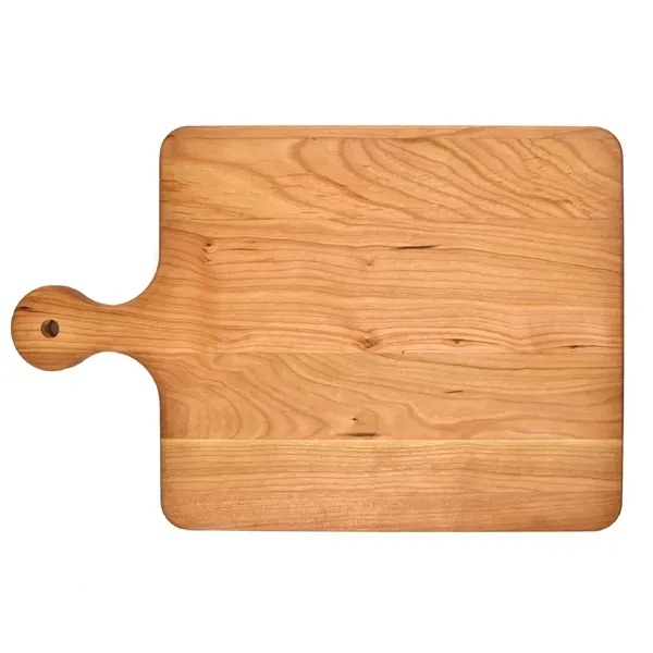 10 1/2" x 16" x 3/4" paddle-style cherry wood cutting board.... from ASI 74601 Calico